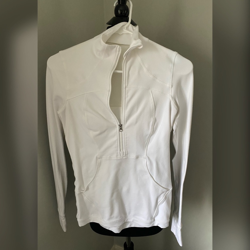 Lululemon white half zip up jacket